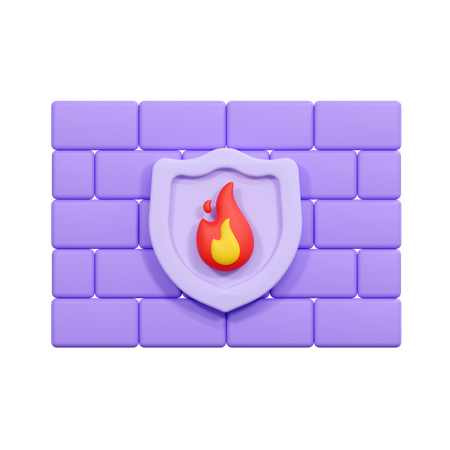 Pare-feu  3D Icon