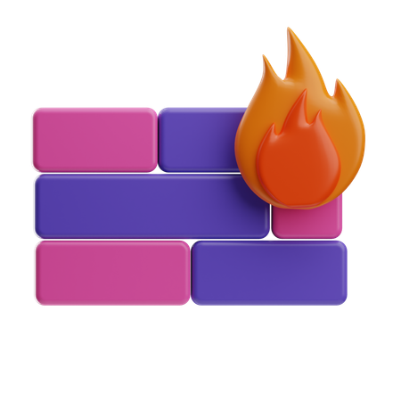 Pare-feu  3D Icon