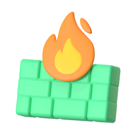 Pare-feu  3D Icon