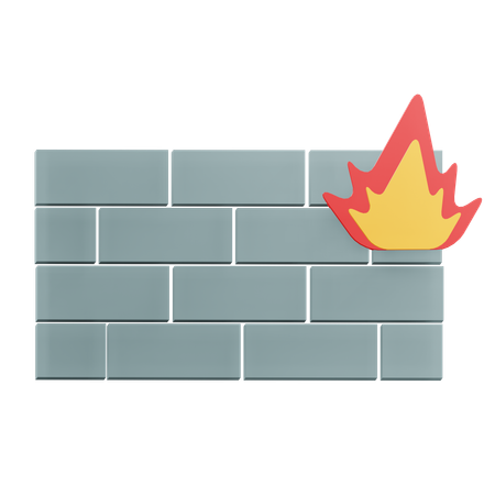 Pare-feu  3D Icon