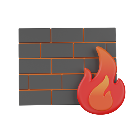 Pare-feu  3D Icon