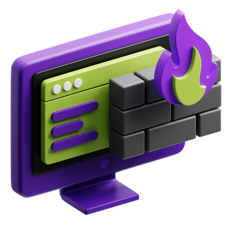 Pare-feu  3D Icon