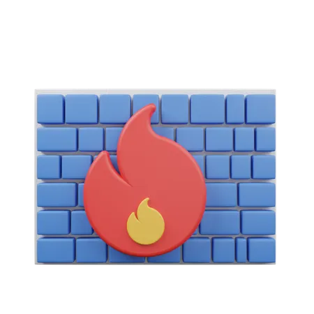 Pare-feu  3D Icon