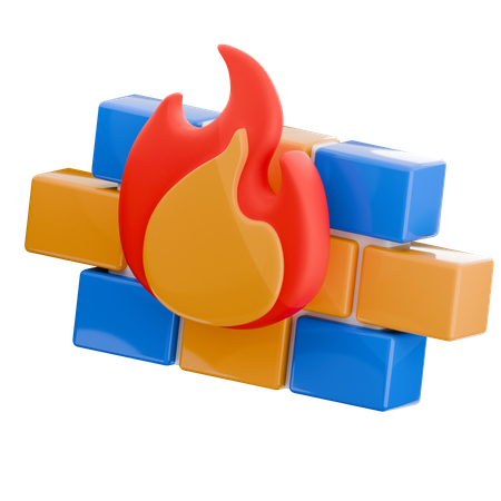 Pare-feu  3D Icon