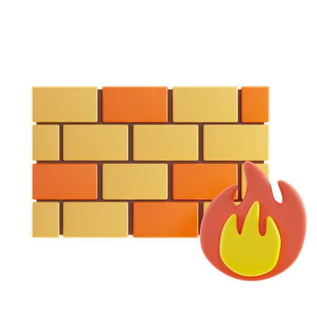 Pare-feu  3D Icon