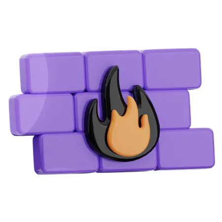 Pare-feu  3D Icon