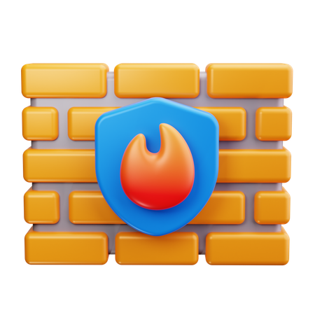 Pare-feu  3D Icon