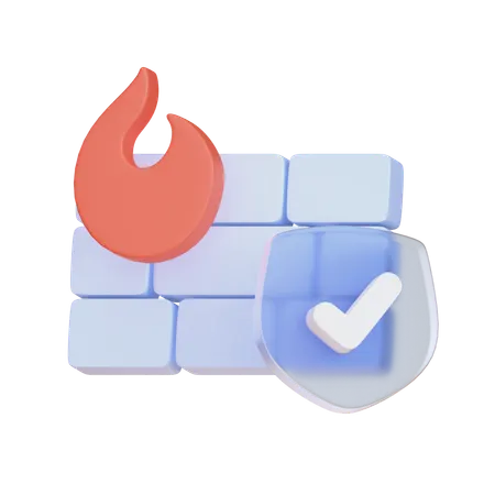 Pare-feu  3D Icon
