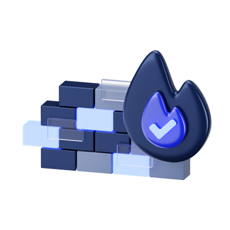 Pare-feu  3D Icon