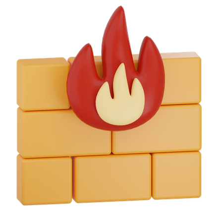 Pare-feu  3D Icon