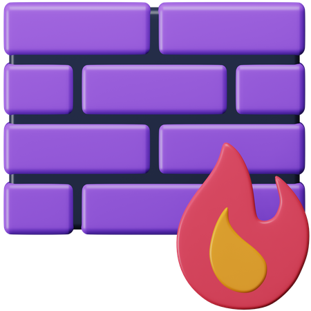 Pare-feu  3D Icon