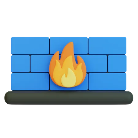 Pare-feu  3D Icon