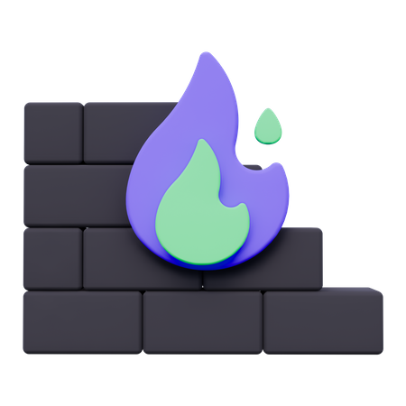 Pare-feu  3D Icon