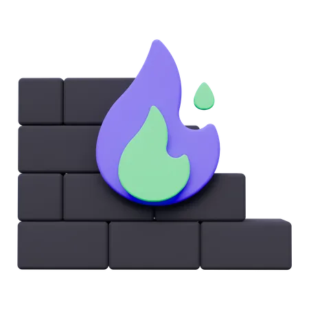 Pare-feu  3D Icon