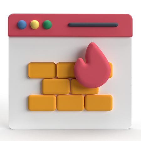 Pare-feu  3D Icon