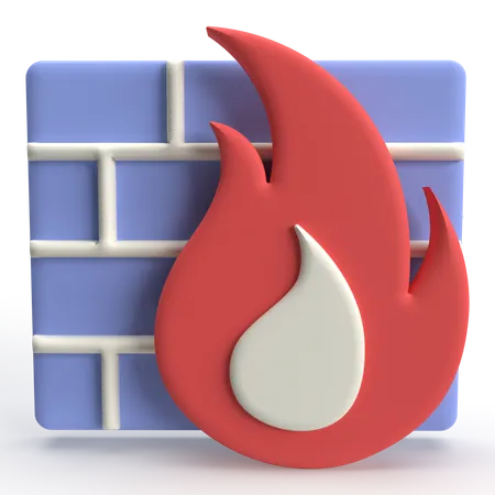 Pare-feu  3D Icon