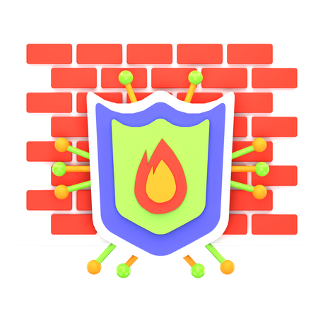 Pare-feu  3D Icon