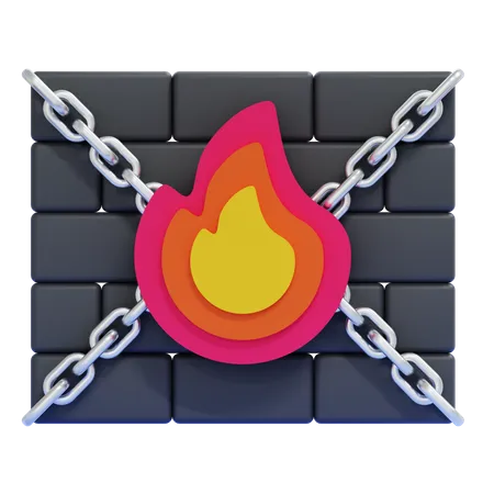 Pare-feu  3D Icon