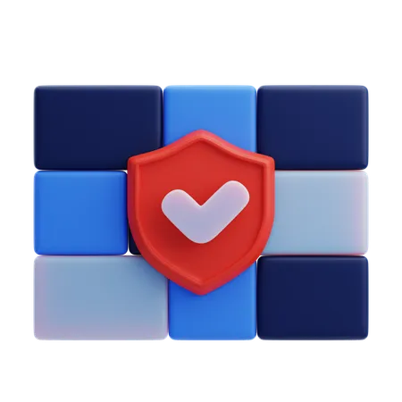 Protection par pare-feu  3D Icon