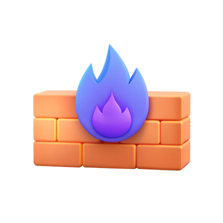 Protection par pare-feu  3D Icon