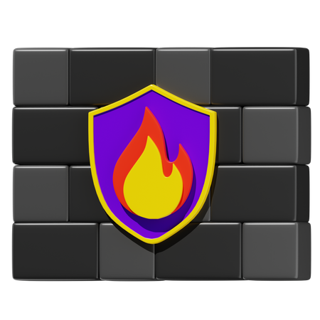 Sécurité du pare-feu  3D Icon