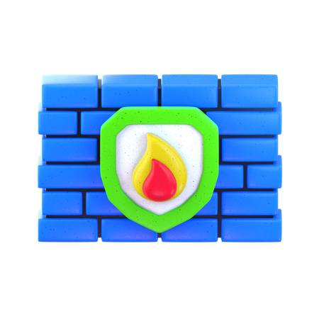 Sécurité du pare-feu  3D Icon