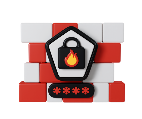 Sécurité du pare-feu  3D Icon