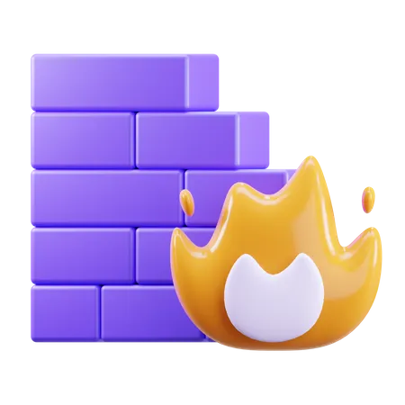 Sécurité du pare-feu  3D Icon