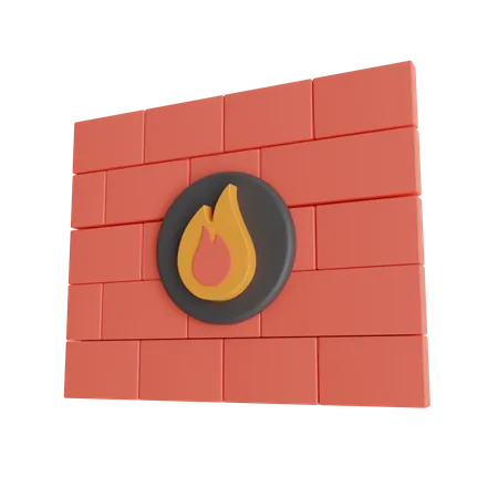 Sécurité du pare-feu  3D Icon