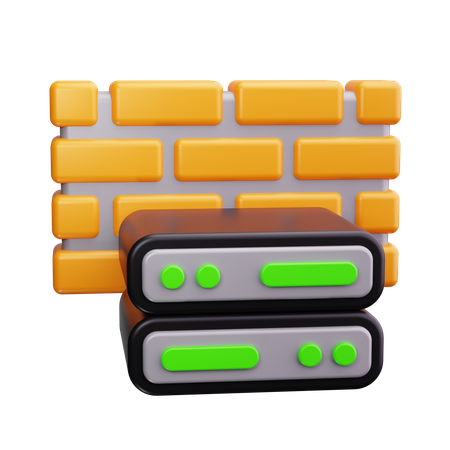 Serveur pare-feu  3D Icon