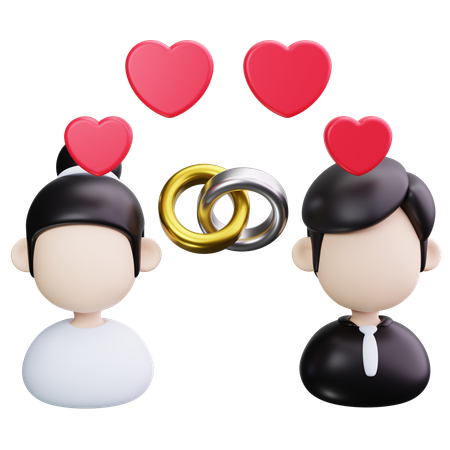 Pareja  3D Icon