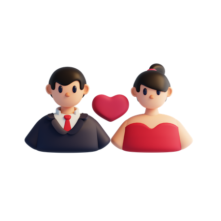 Pareja  3D Icon