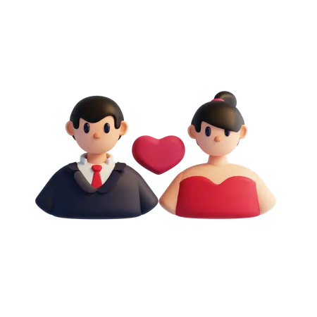 Pareja  3D Icon