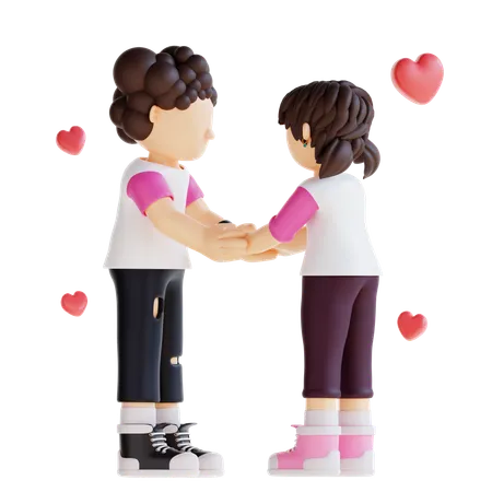 Baile de pareja  3D Illustration