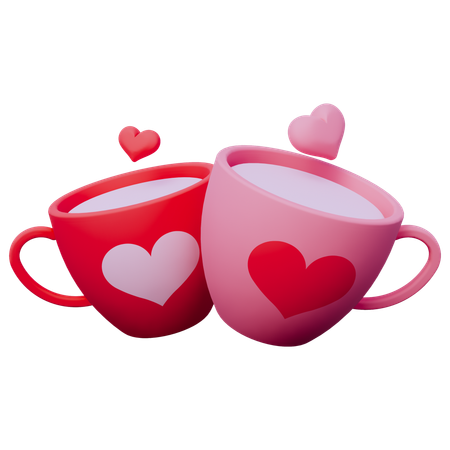 Tazas de pareja  3D Icon