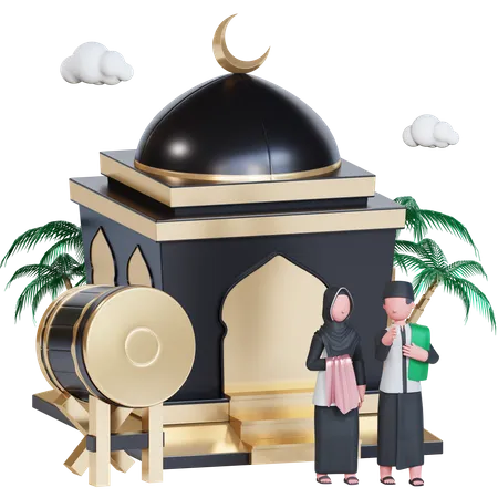Ilustracion De Ramadan De Personaje 3 D 3D Illustration