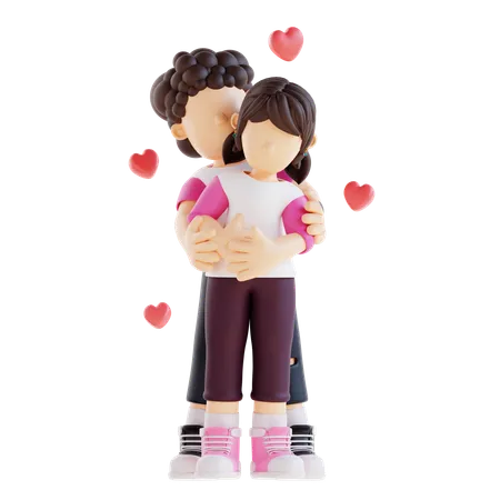 Pareja romantica  3D Illustration