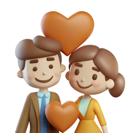 Pareja de san valentín  3D Icon