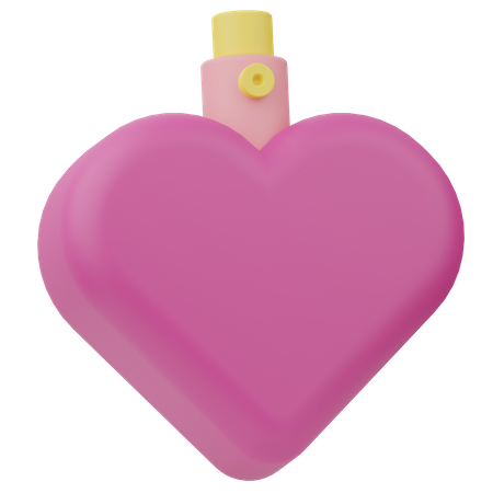 Parfum en forme de coeur  3D Icon