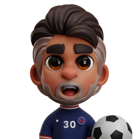 Jugador del París Saint Germain FC  3D Icon