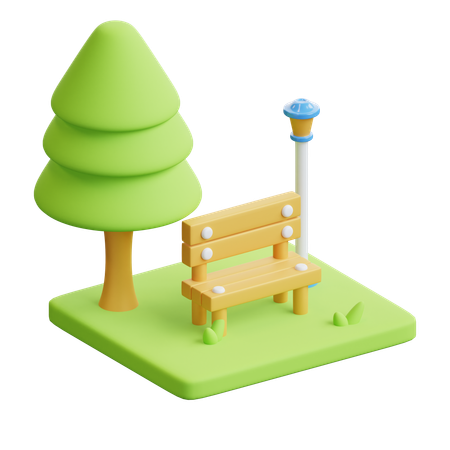 Park  3D Icon