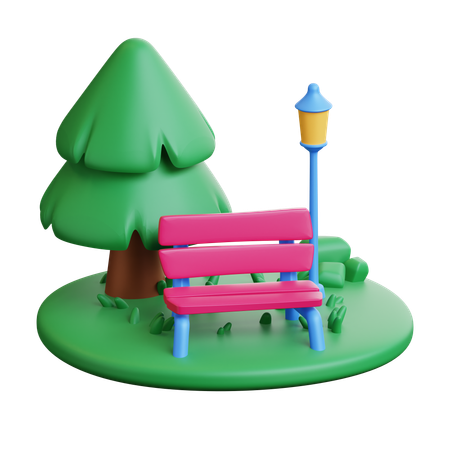공원  3D Icon