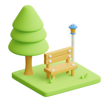 Park  3D Icon