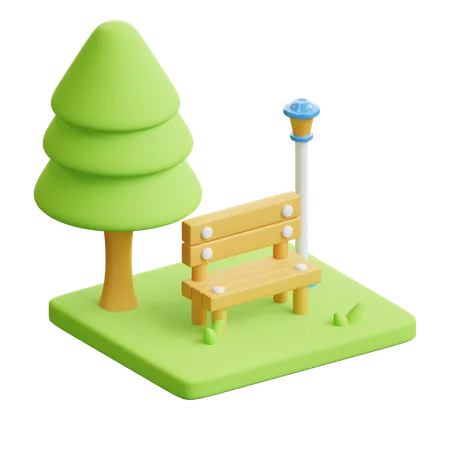 Park  3D Icon