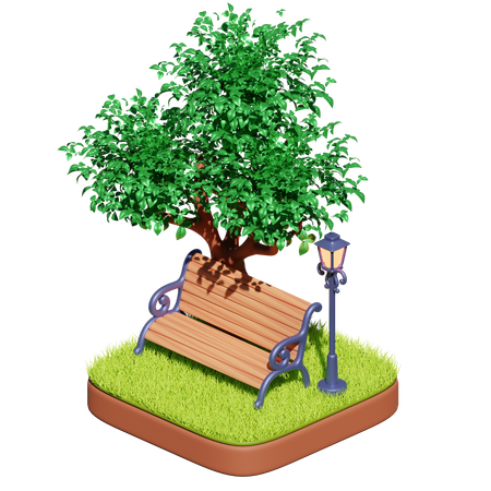 Park  3D Icon