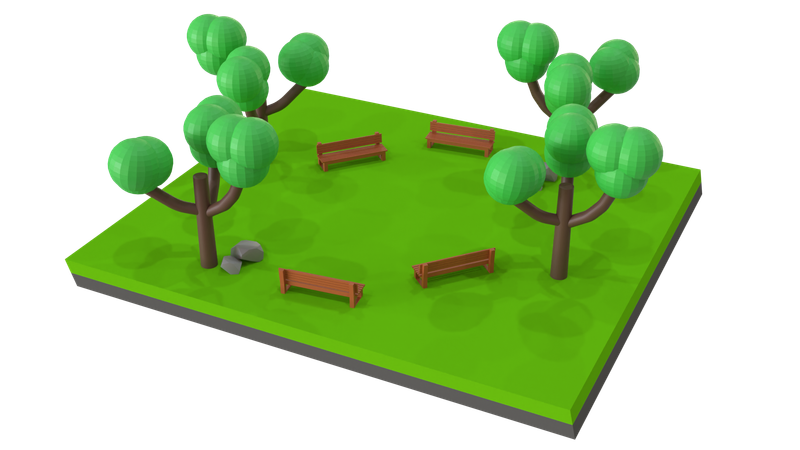 Park  3D Icon