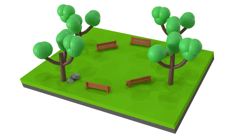 Park  3D Icon