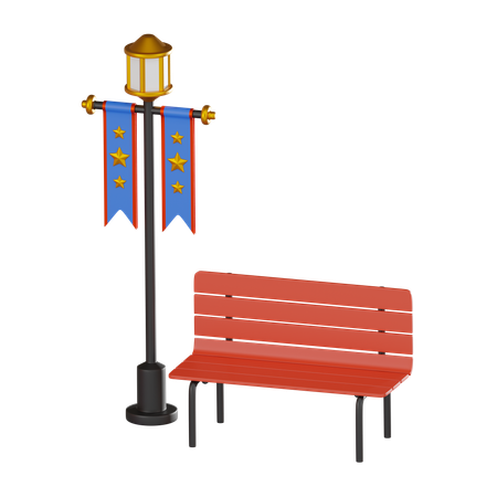 Park Bench  3D Icon