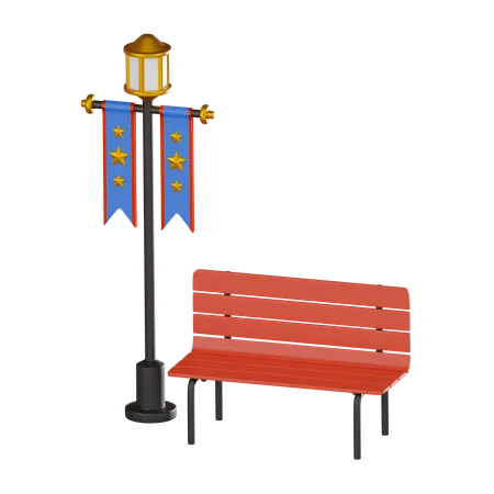 Park Bench  3D Icon