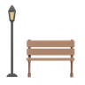 park bench 3d logo
